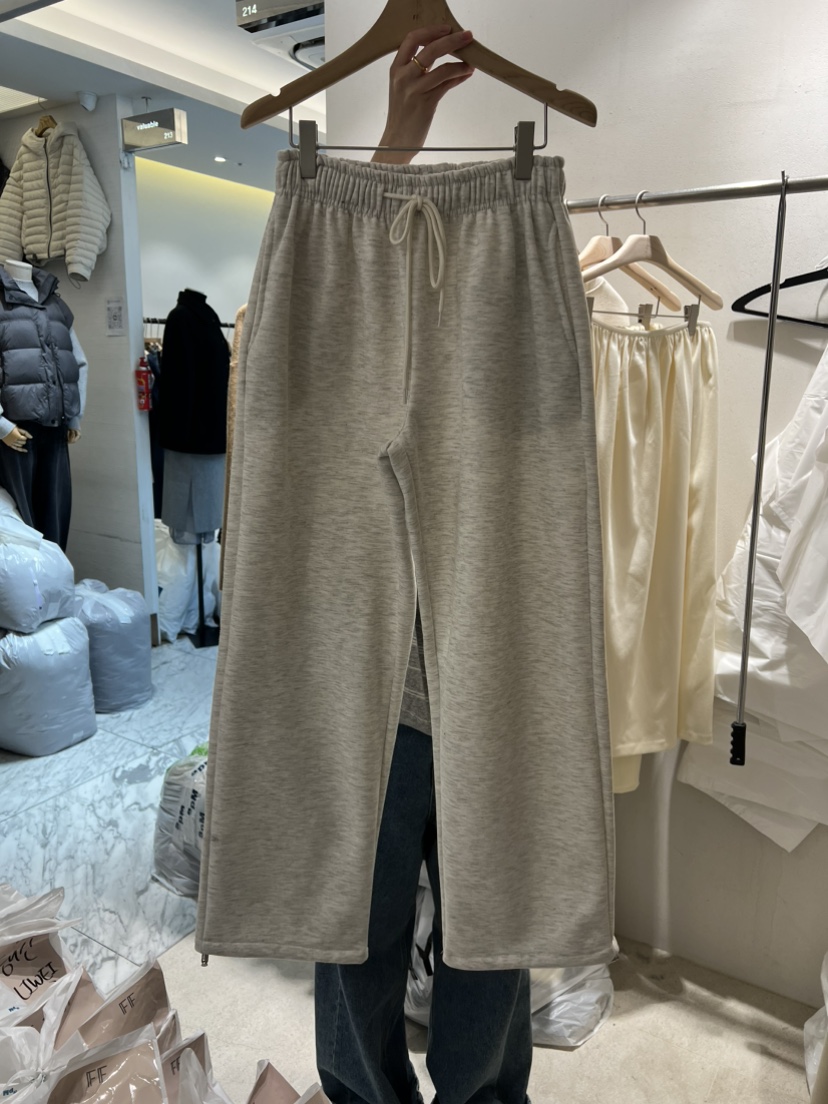 FF韓國直郵㊣女裝新品休閑人氣推薦25秋冬熱賣休閑褲加絨羊毛FF/SUNDAY休閑褲圖色2