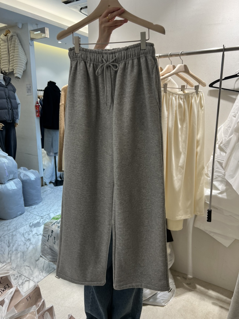 FF韓國直郵㊣女裝新品休閑人氣推薦25秋冬熱賣休閑褲加絨羊毛FF/SUNDAY休閑褲圖色3