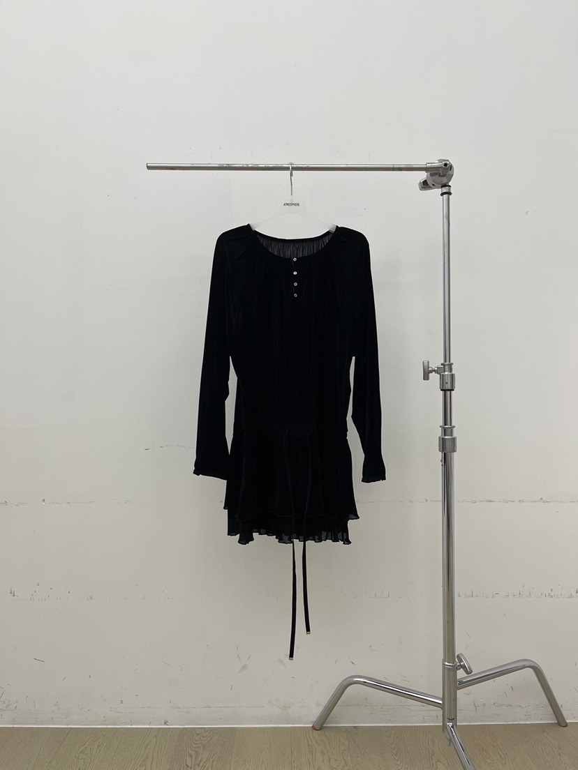 ATMOSPHERE東大門㊣直郵女士新品推薦職業真品連衣裙天鵝絨ATMOSPHERE/BLING連衣裙圖色2