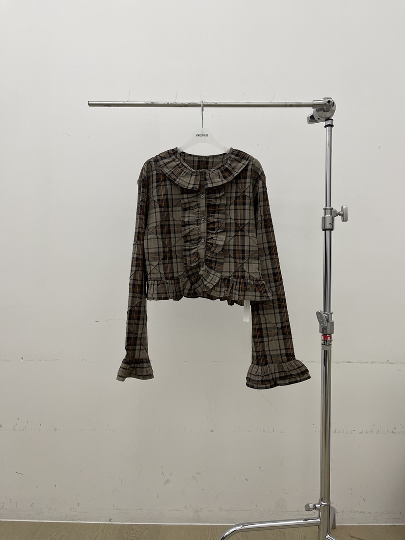 ATMOSPHERE韓國直郵㊣女裝新品真品時尚推薦襯衫蕾絲衫格紋ATMOSPHERE/BLING襯衫/蕾絲衫圖色2