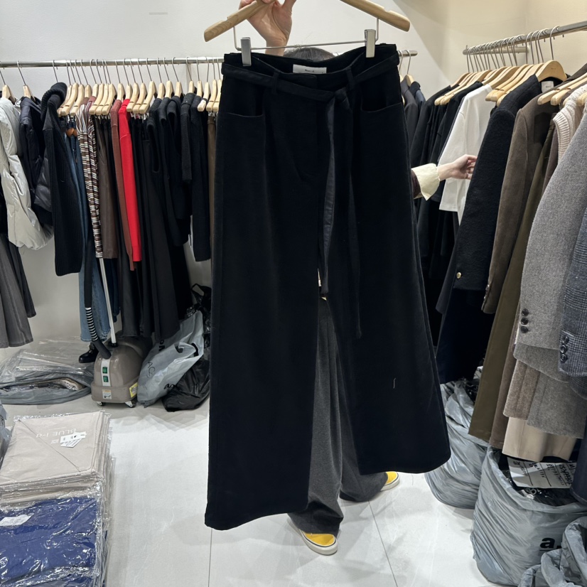 BLUEI-D東大門㊣直郵女裝新品25秋冬時尚熱賣休閑褲含腰帶Blue i-d休閑褲圖色2