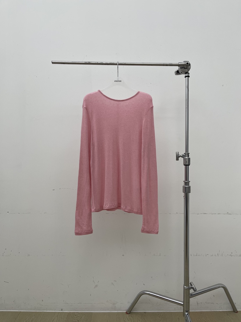 ATMOSPHERE東大門㊣實拍女裝新款25秋冬真品長袖T恤羊毛絲綢ATMOSPHERE/BLING長袖T恤