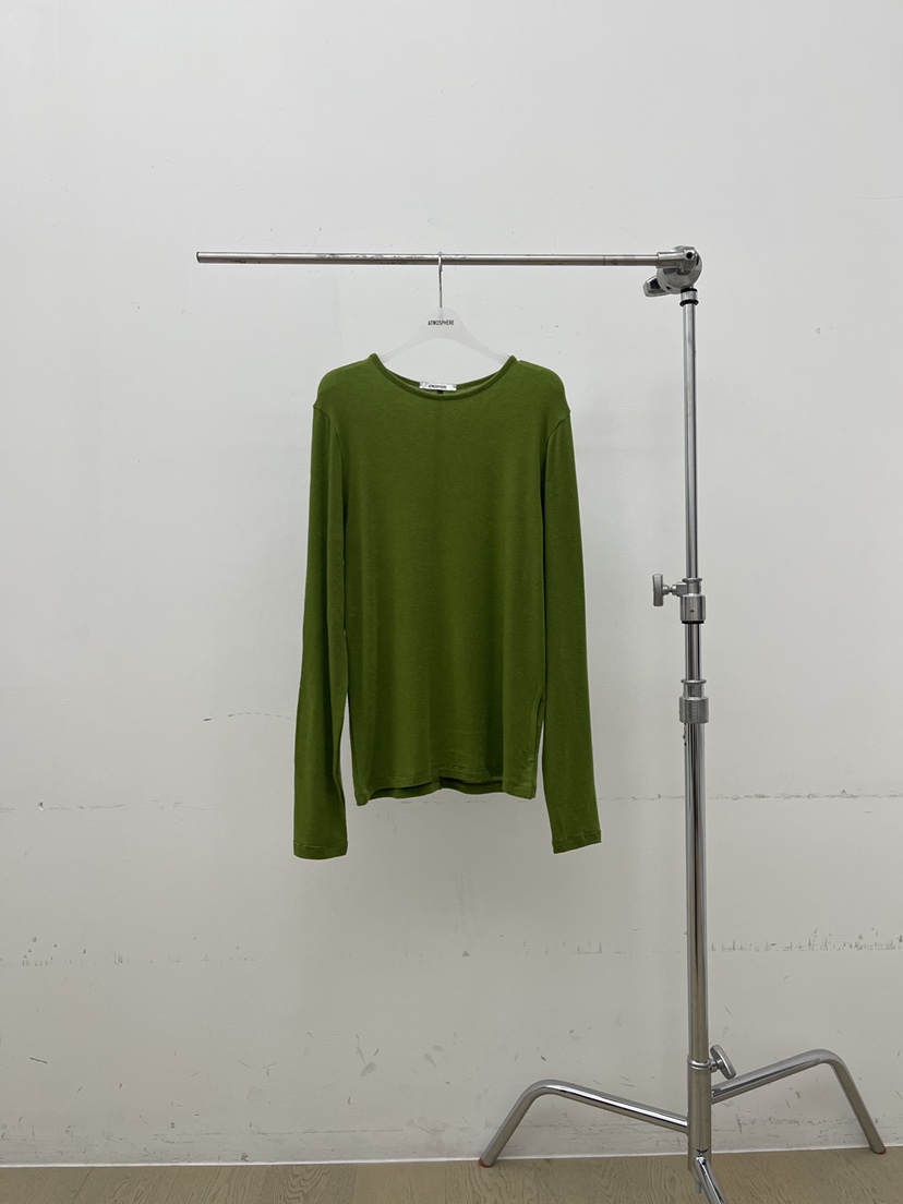 ATMOSPHERE東大門㊣實拍女裝新款25秋冬真品長袖T恤羊毛絲綢ATMOSPHERE/BLING長袖T恤圖色4