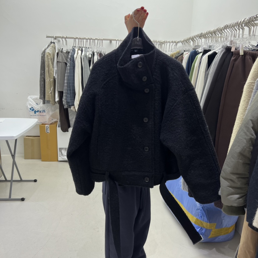 PADO東大門㊣代購女裝新款推薦真品職業熱賣時尚短款大衣羊駝PADO短款大衣圖色3