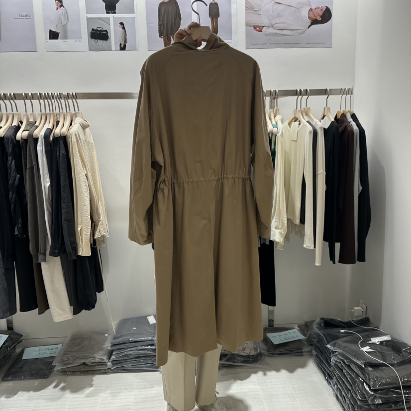 HAUTTE-P韓國代購㊣女士新品時尚休閑真品推薦熱賣長款風衣HAUTTE長款風衣