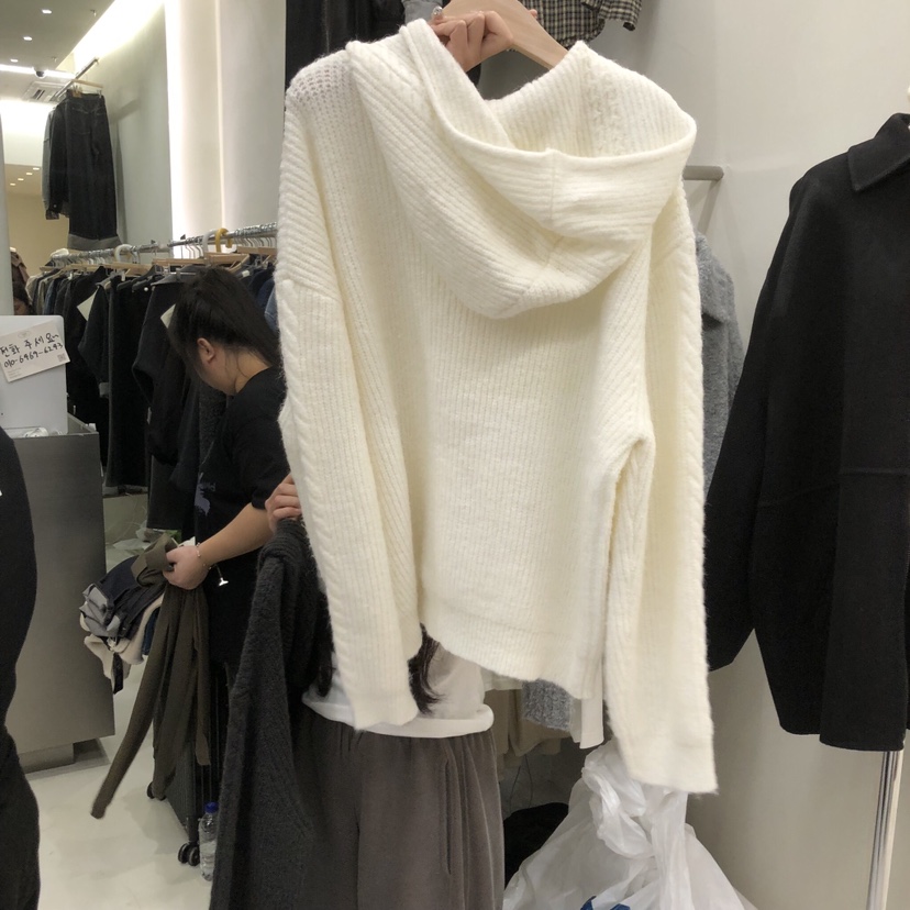 TAKE YOUE TIME東大門㊣實拍女士新品熱賣針織衫連帽針織衫TAKE YOUE TIME針織衫