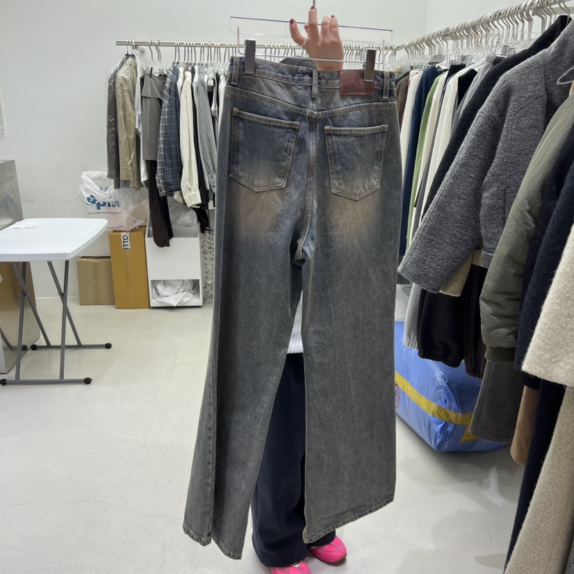 PADO韓國直郵㊣女士新品熱賣人氣休閑真品時尚推薦25秋冬牛仔褲PADO牛仔褲
