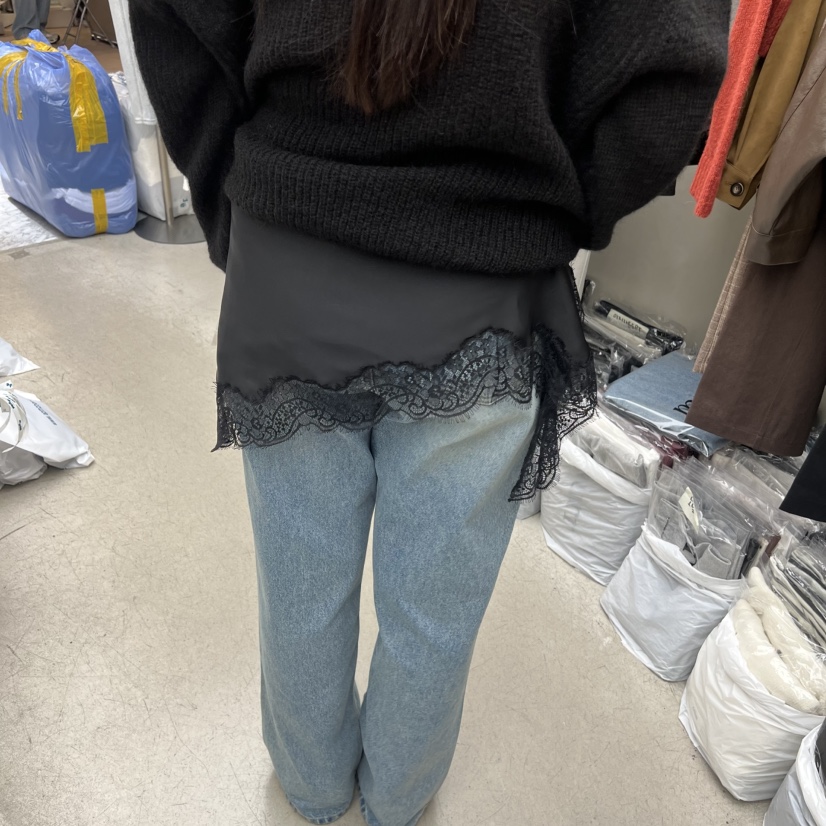 MURR韓國代購㊣女裝新品人氣休閑推薦職業熱賣真品短裙蕾絲MURR短裙