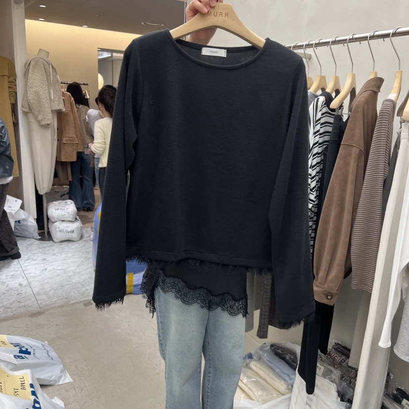 MURR韓國直郵㊣女士新款時尚真品人氣職業休閑推薦熱賣長袖T恤MURR長袖T恤圖色4