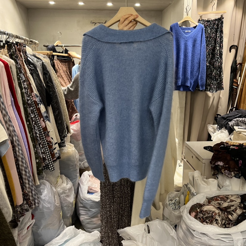LOGROAD東大門㊣實拍女士新品人氣推薦熱賣25秋冬毛衣馬海毛LOG ROAD毛衣
