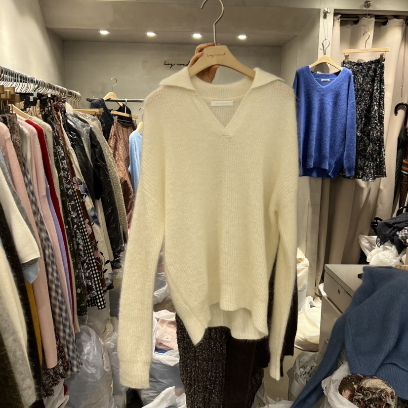 LOGROAD東大門㊣實拍女士新品人氣推薦熱賣25秋冬毛衣馬海毛LOG ROAD毛衣圖色2