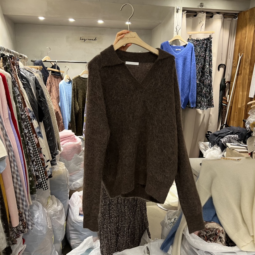 LOGROAD東大門㊣實拍女士新品人氣推薦熱賣25秋冬毛衣馬海毛LOG ROAD毛衣圖色3