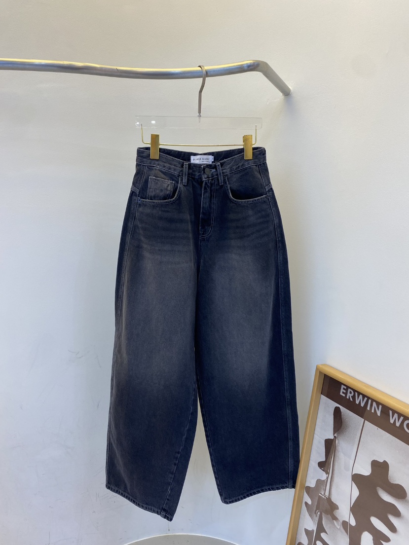 BLACK BIJOU東大門㊣實拍女士新品時尚25秋冬真品牛仔褲口袋BLACK BIJOU牛仔褲