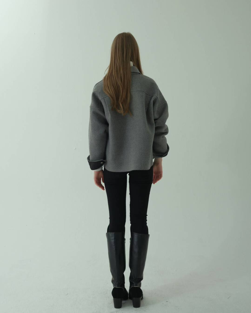 GENTLE B/LOVENTINA東大門㊣實拍女裝新品休閑夾克羊毛混紡GENTLE B/LOVENTINA夾克