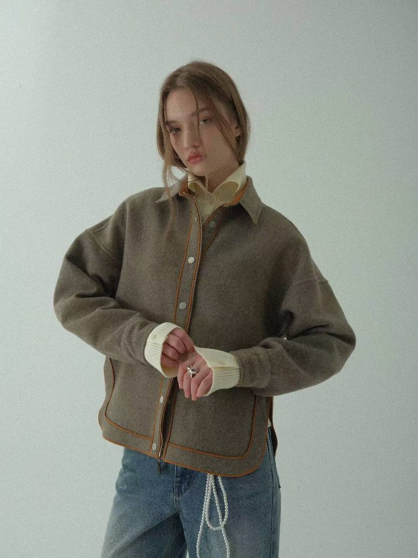 GENTLE B/LOVENTINA東大門㊣實拍女裝新品休閑夾克羊毛混紡GENTLE B/LOVENTINA夾克圖色2