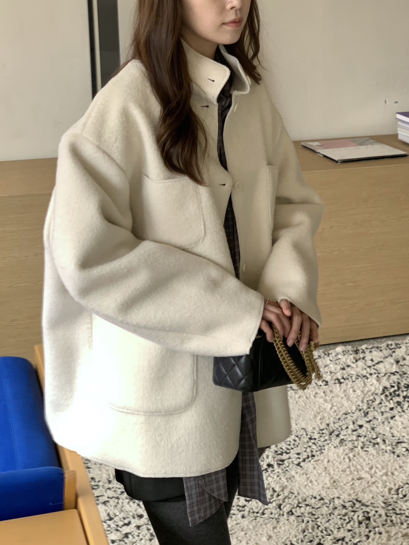 BAKING POWDER東大門㊣實拍女士新品休閑熱賣時尚短款大衣BAKING POWDER短款大衣