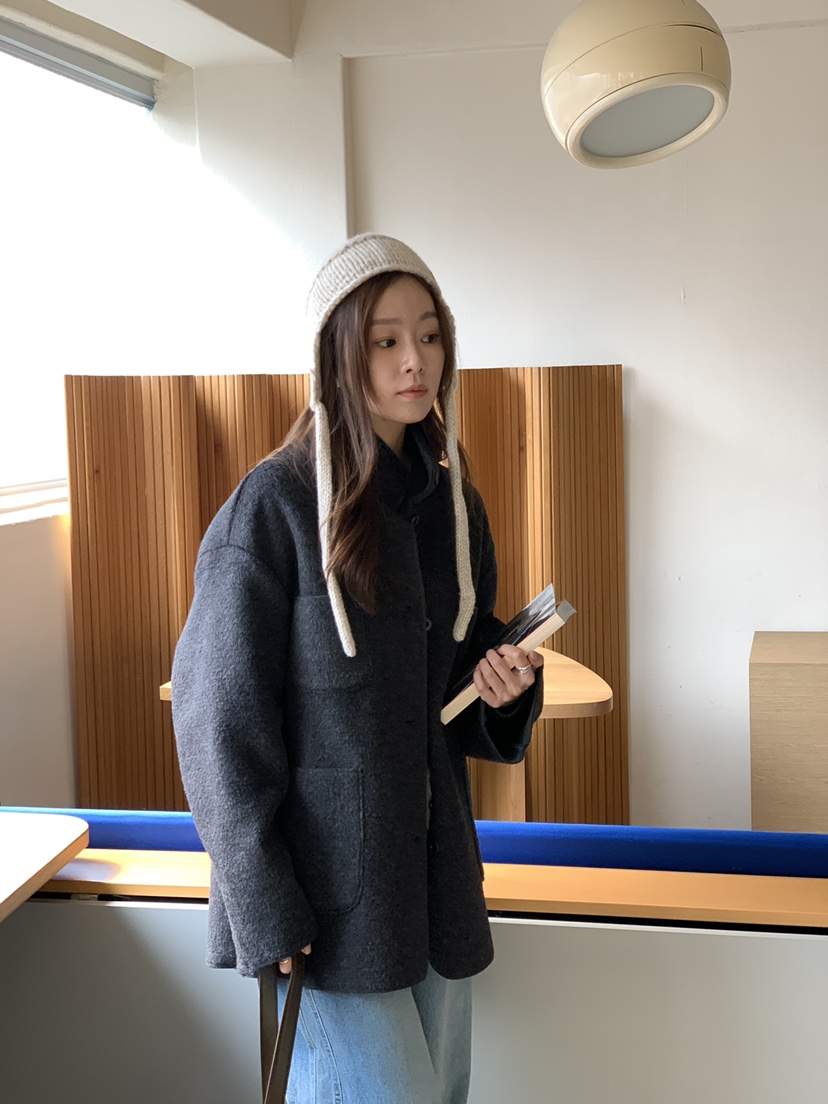 BAKING POWDER東大門㊣實拍女士新品休閑熱賣時尚短款大衣BAKING POWDER短款大衣