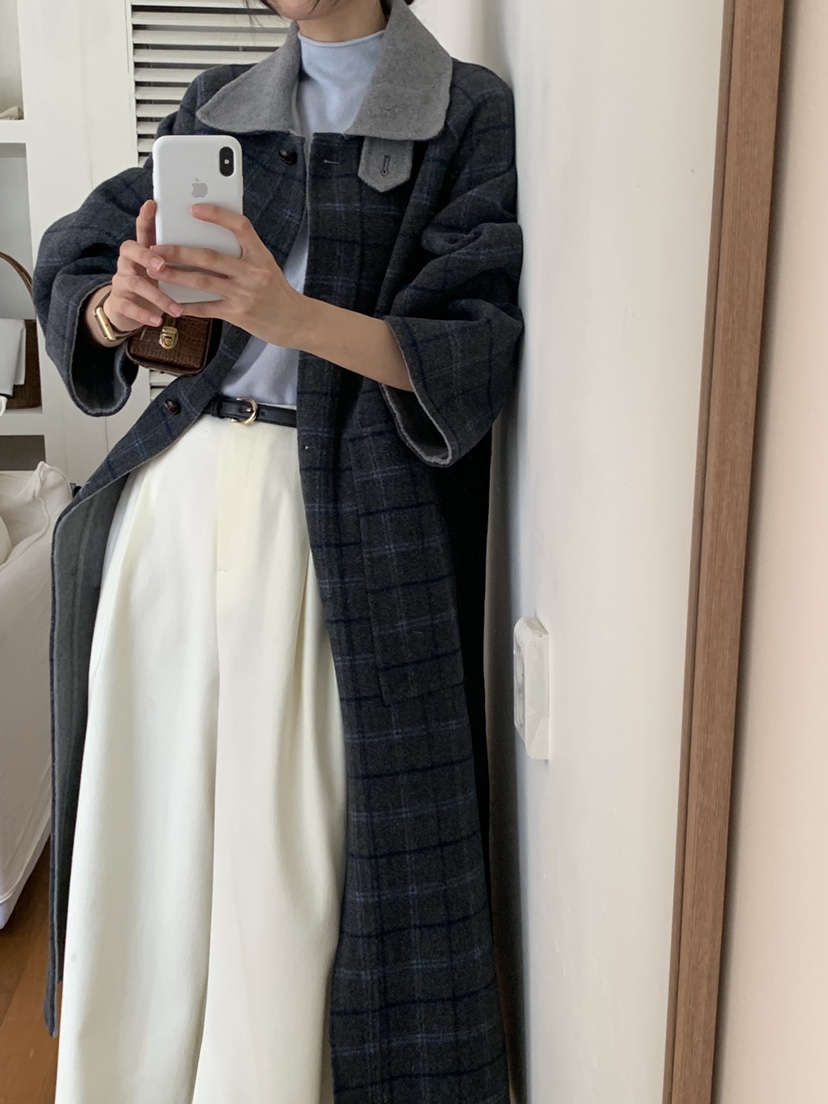 DE GO YOU韓國直郵㊣女裝新品職業時尚休閑推薦中長款大衣DE GO YOU中長款大衣