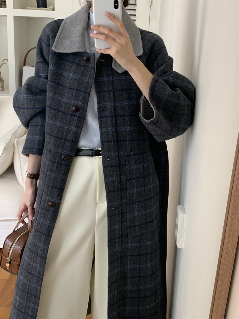 DE GO YOU韓國直郵㊣女裝新品職業時尚休閑推薦中長款大衣DE GO YOU中長款大衣