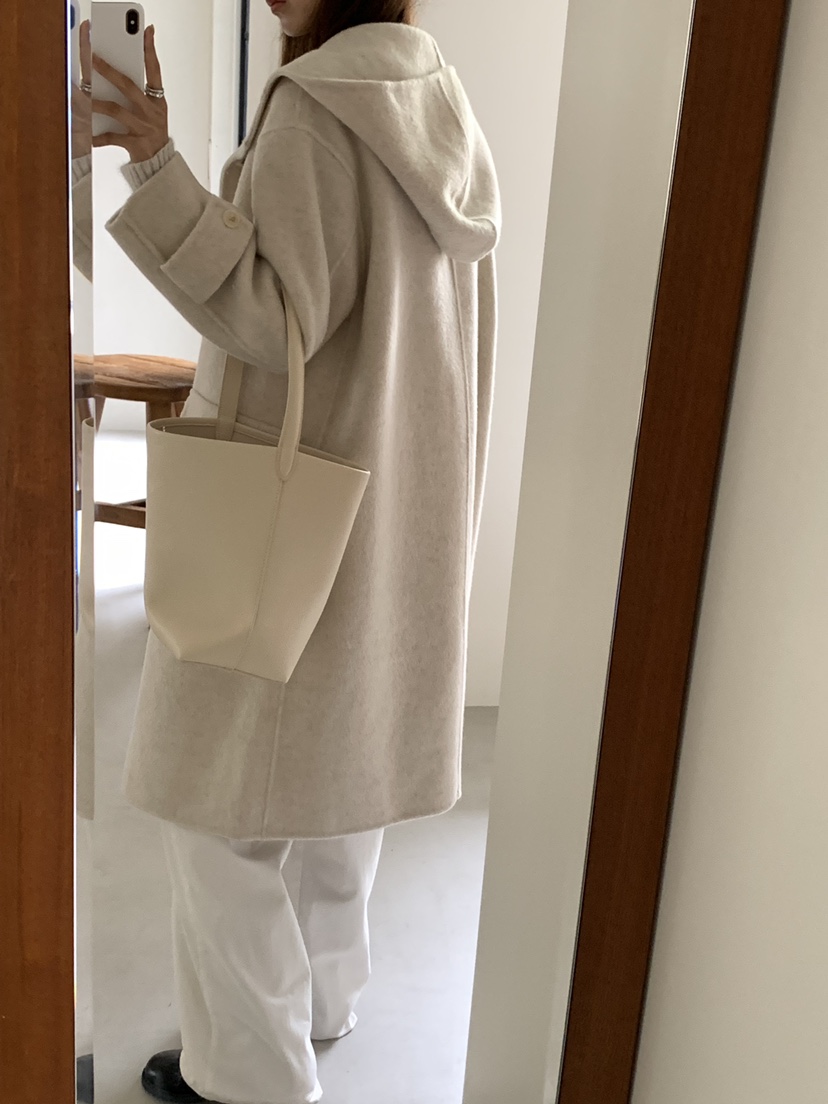 NOTICE韓國代購㊣女裝新款休閑人氣時尚推薦中長款大衣手工NOTICE中長款大衣