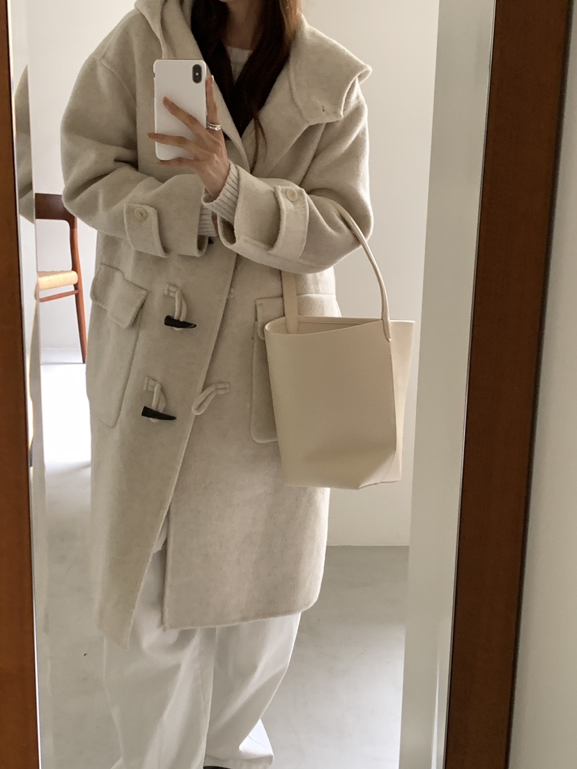 NOTICE韓國代購㊣女裝新款休閑人氣時尚推薦中長款大衣手工NOTICE中長款大衣