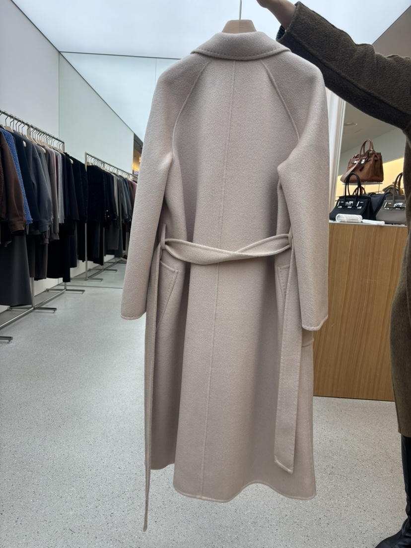 JUJU東大門㊣直郵女裝新品25秋冬休閑熱賣中長款大衣含腰帶JUJU中長款大衣