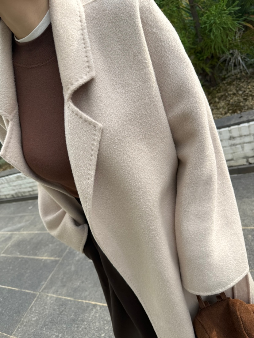 JUJU東大門㊣直郵女裝新品25秋冬休閑熱賣中長款大衣含腰帶JUJU中長款大衣