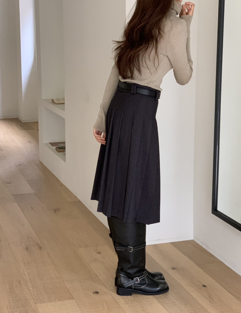 NOTICE東大門㊣代購女裝新款人氣職業半身裙中短裙百褶褶裙NOTICE半身裙/中短裙