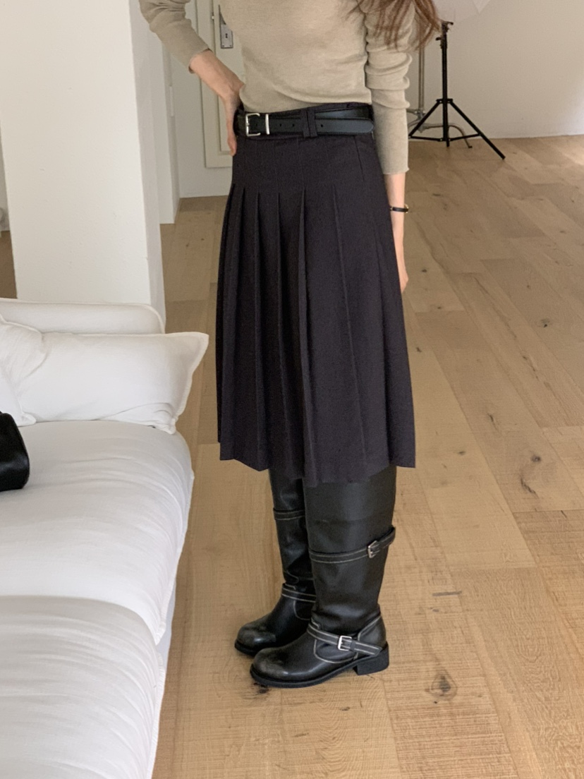 NOTICE東大門㊣代購女裝新款人氣職業半身裙中短裙百褶褶裙NOTICE半身裙/中短裙
