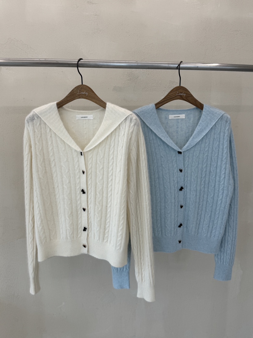 LAUNDRY韓國代購㊣女士新款人氣25秋冬真品時尚針織衫羊毛開衫LAUNDRY針織衫