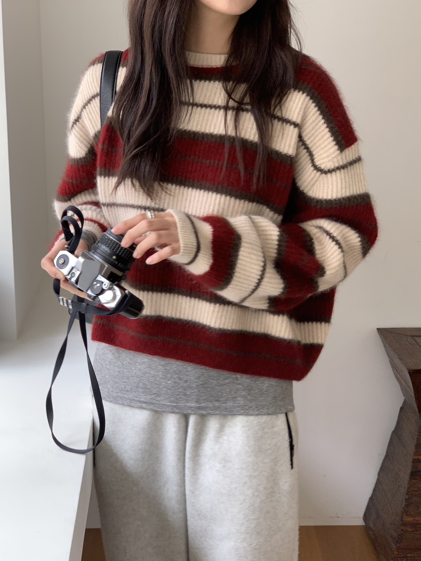 BAKING POWDER東大門㊣實拍女士新品休閑熱賣人氣針織衫浣熊BAKING POWDER針織衫