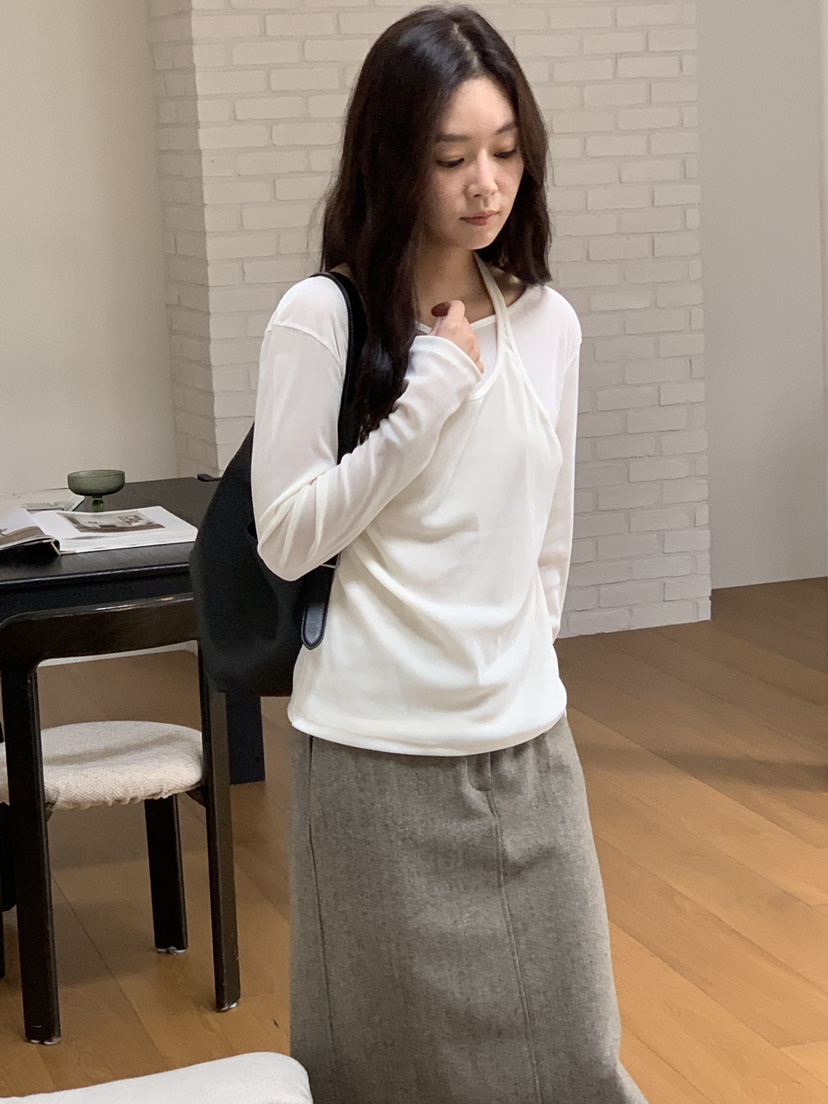 BAKING POWDER東大門㊣代購女裝新品推薦休閑25秋冬長袖T恤BAKING POWDER長袖T恤