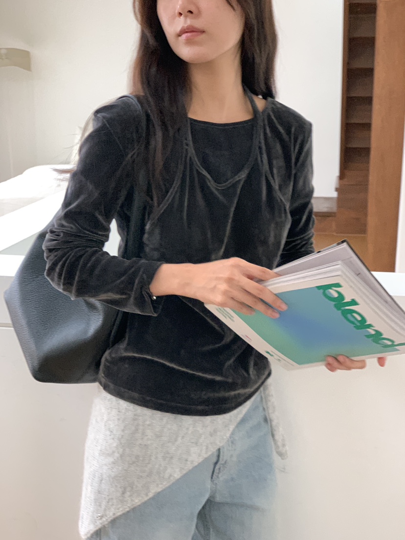 BAKING POWDER東大門㊣代購女裝新品推薦休閑25秋冬長袖T恤BAKING POWDER長袖T恤