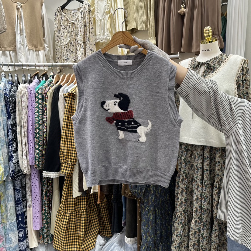 BIKINI東大門㊣實拍女士新品25秋冬人氣時尚職業休閑吊帶背心BIKINI吊帶/背心圖色2