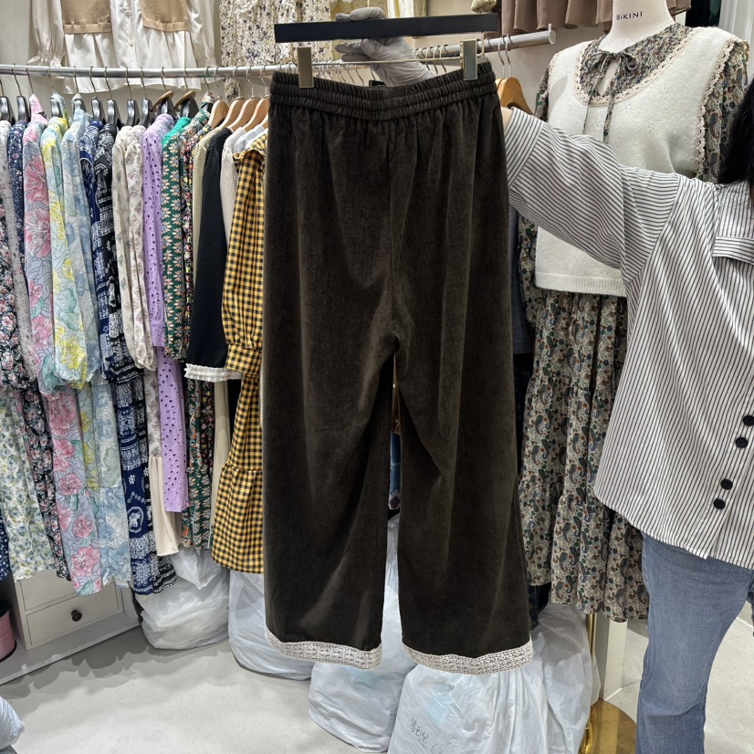 BIKINI東大門㊣實拍女裝新款真品休閑人氣熱賣推薦休閑褲刺繡BIKINI休閑褲
