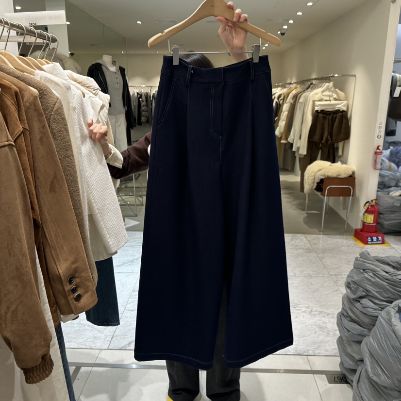 BLUEI-D東大門㊣代購女裝新品時尚25秋冬推薦人氣真品休閑褲Blue i-d休閑褲圖色2深藍色