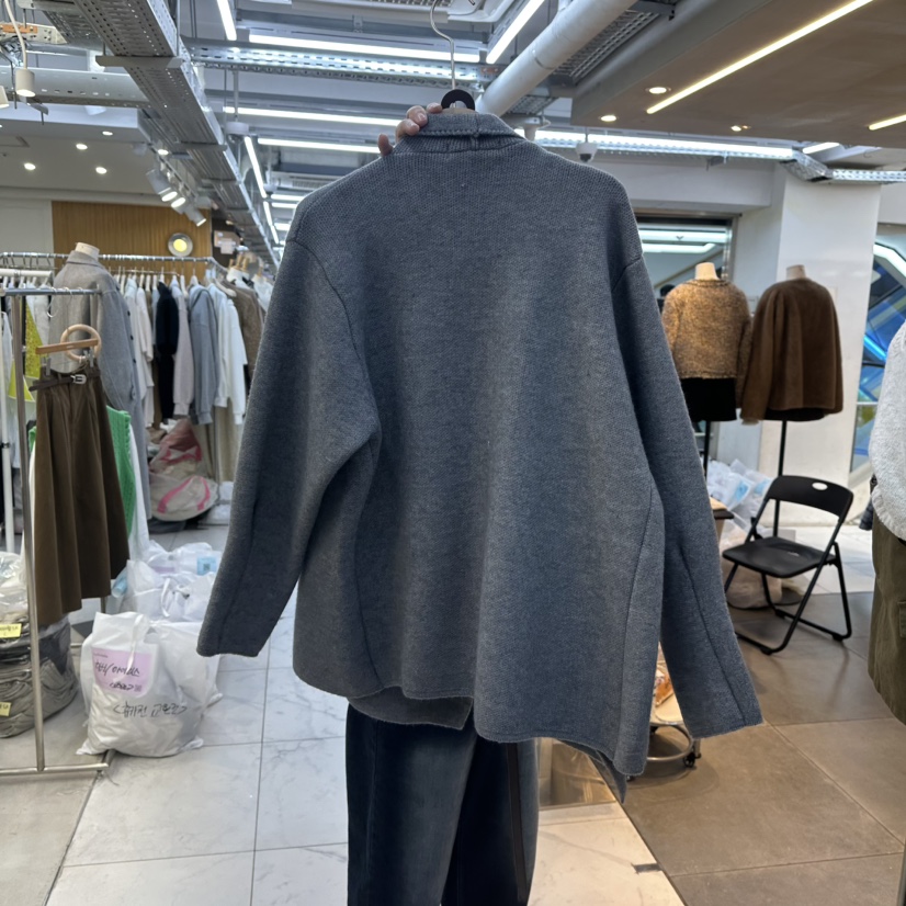 LULULALLA東大門㊣代購女裝新款推薦熱賣休閑夾克含腰帶開衫LULULALLA夾克