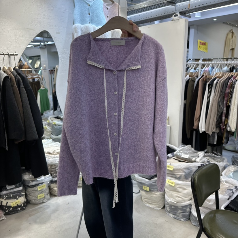 LULULALLA韓國直郵㊣女裝新款人氣時尚推薦25秋冬熱賣職業毛衣LULULALLA毛衣