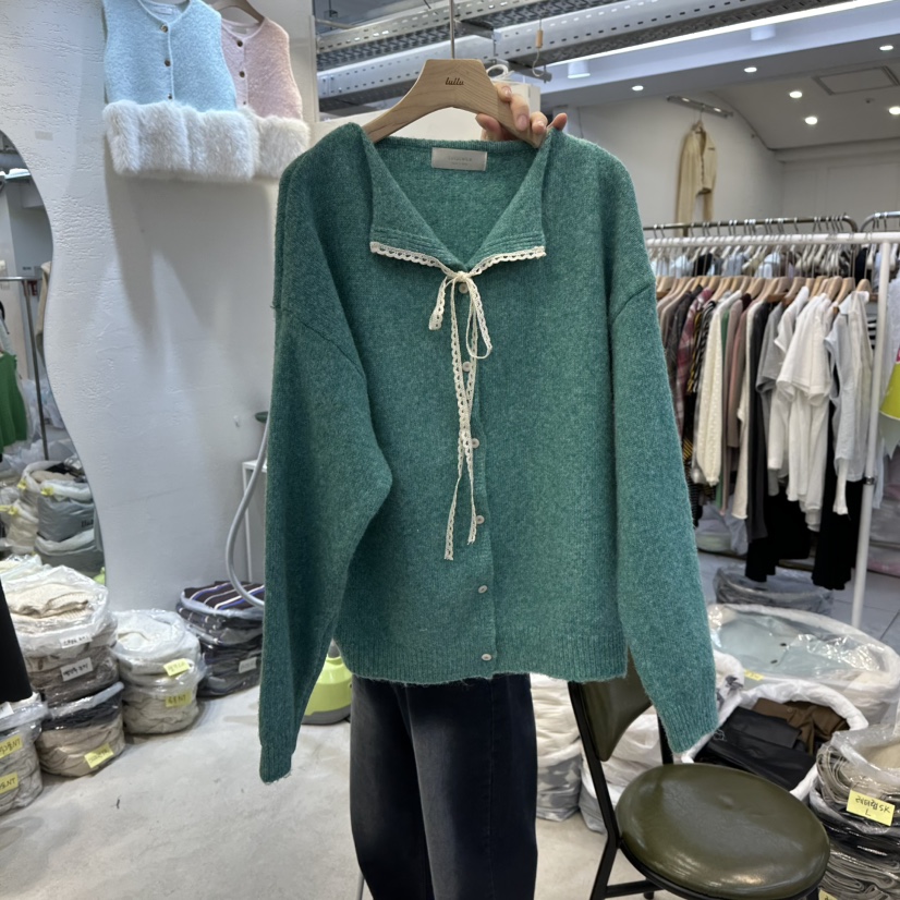 LULULALLA韓國直郵㊣女裝新款人氣時尚推薦25秋冬熱賣職業毛衣LULULALLA毛衣圖色2