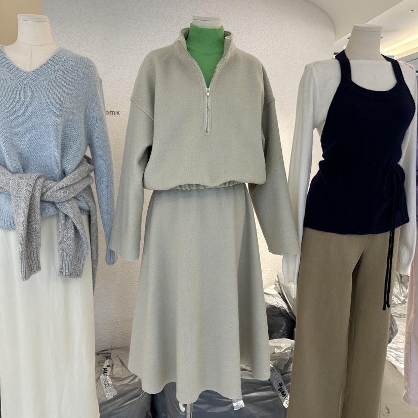 ROOM K-P東大門㊣代購女士新款人氣25秋冬真品針織衫拉鏈ROOM K針織衫