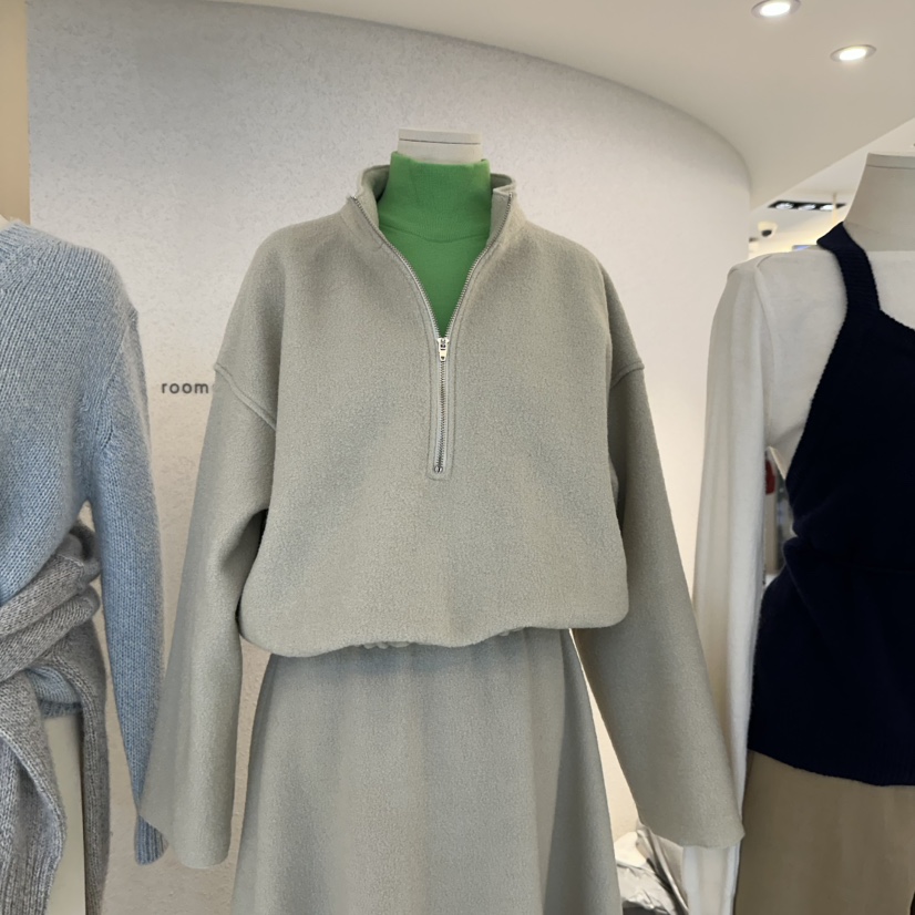ROOM K-P東大門㊣代購女士新款人氣25秋冬真品針織衫拉鏈ROOM K針織衫