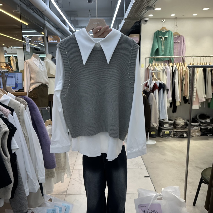 LULULALLA韓國代購㊣女士新品25秋冬真品熱賣休閑人氣時尚套裝LULULALLA套裝圖色2
