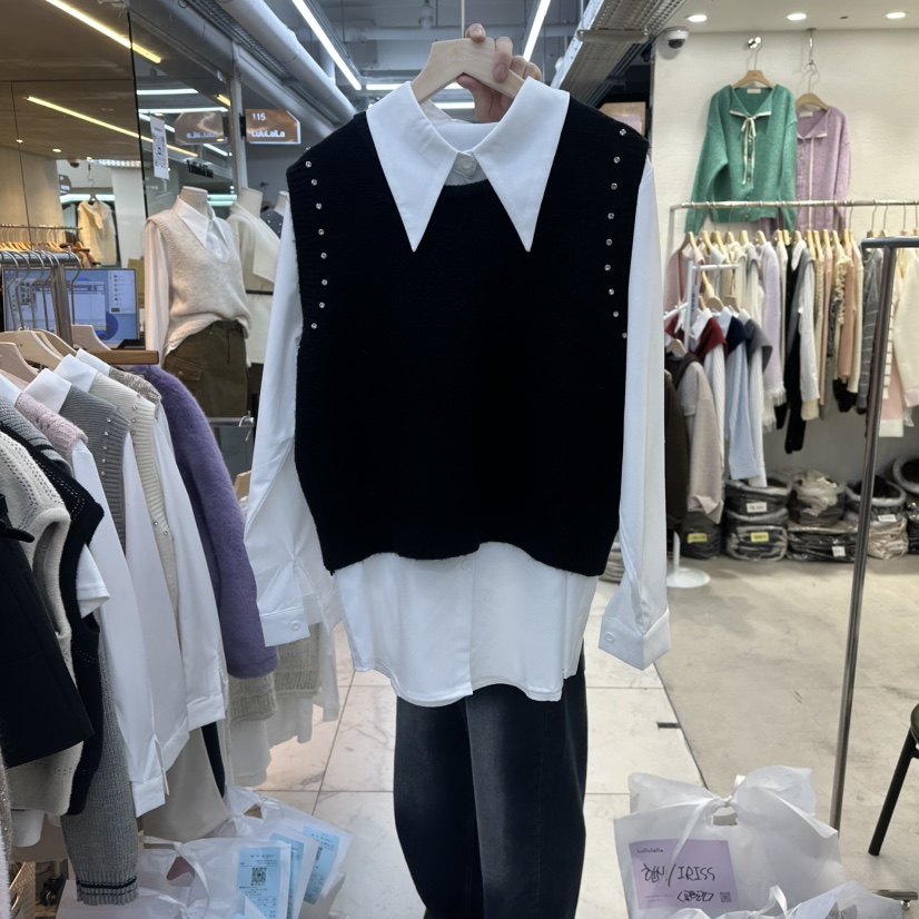 LULULALLA韓國代購㊣女士新品25秋冬真品熱賣休閑人氣時尚套裝LULULALLA套裝圖色3