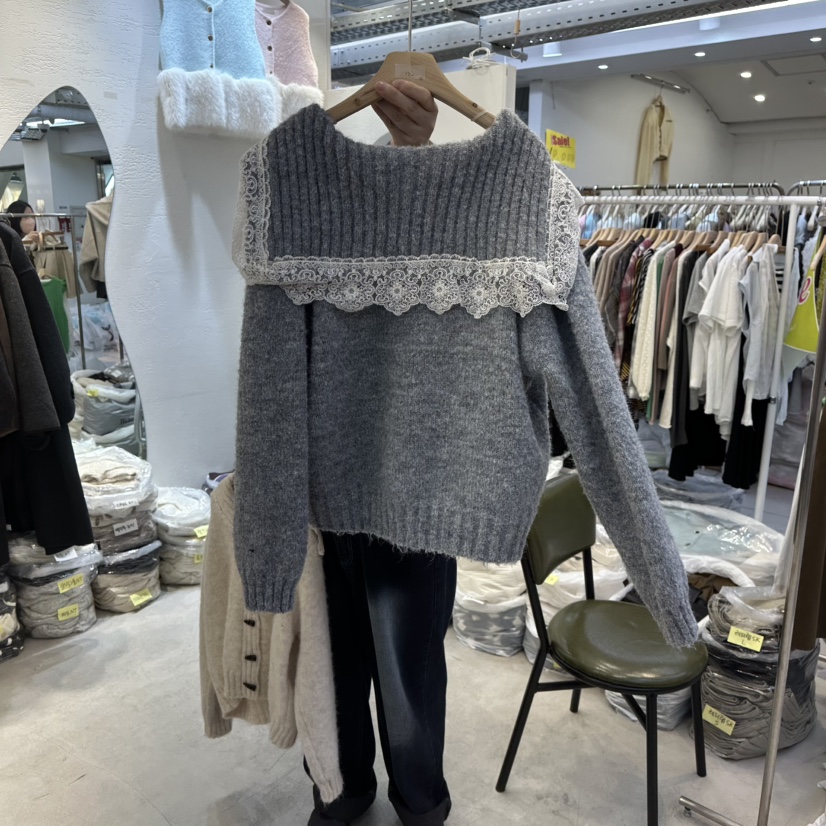 LULULALLA韓國代購㊣女裝新款推薦真品休閑人氣時尚毛衣開衫LULULALLA毛衣
