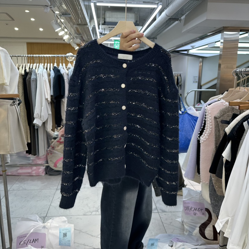 LULULALLA東大門㊣實拍女士新品25秋冬時尚熱賣推薦毛衣開衫LULULALLA毛衣圖色2