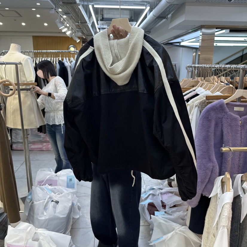 LULULALLA東大門㊣實拍女士新品人氣時尚熱賣夾克不含內搭皮革LULULALLA夾克