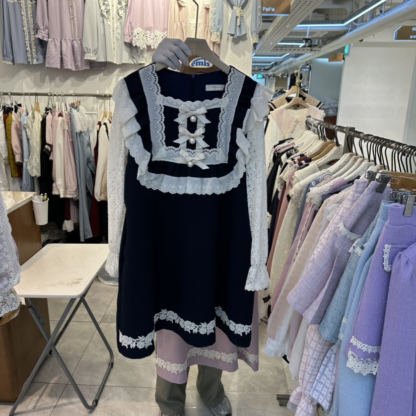 PAPA東大門㊣實拍女裝新品人氣真品25秋冬休閑職業推薦連衣裙PAPA連衣裙圖色2