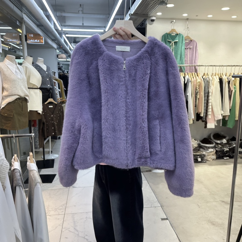 LULULALLA韓國直郵㊣女裝新品推薦熱賣人氣夾克不含內搭皮草LULULALLA夾克圖色2