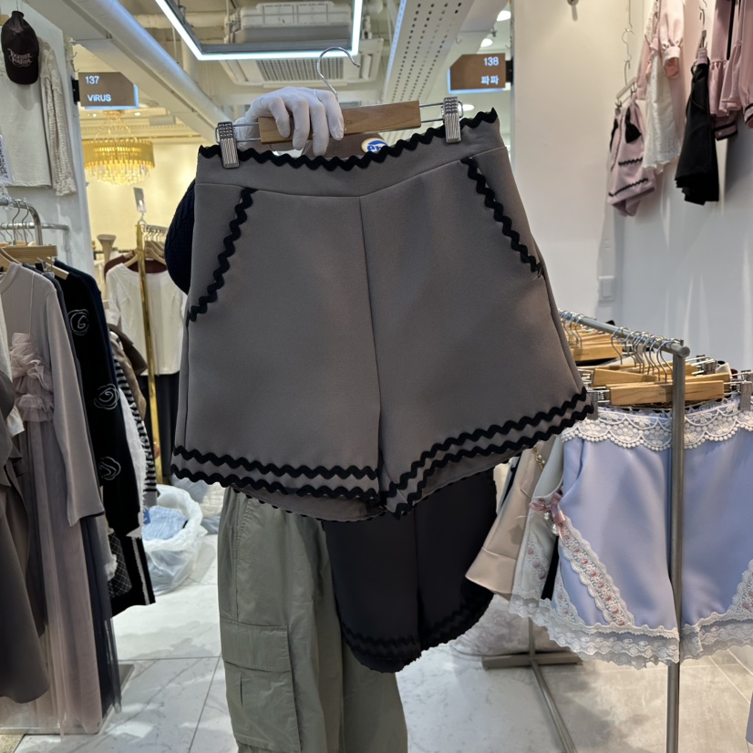PAPA韓國直郵㊣女裝新款真品25秋冬時尚推薦熱賣職業休閑短褲PAPA短褲圖色2