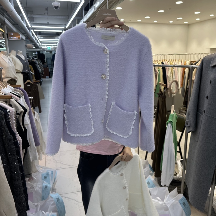 LULULALLA東大門㊣代購女士新款熱賣職業25秋冬時尚夾克圍巾LULULALLA夾克圖色2